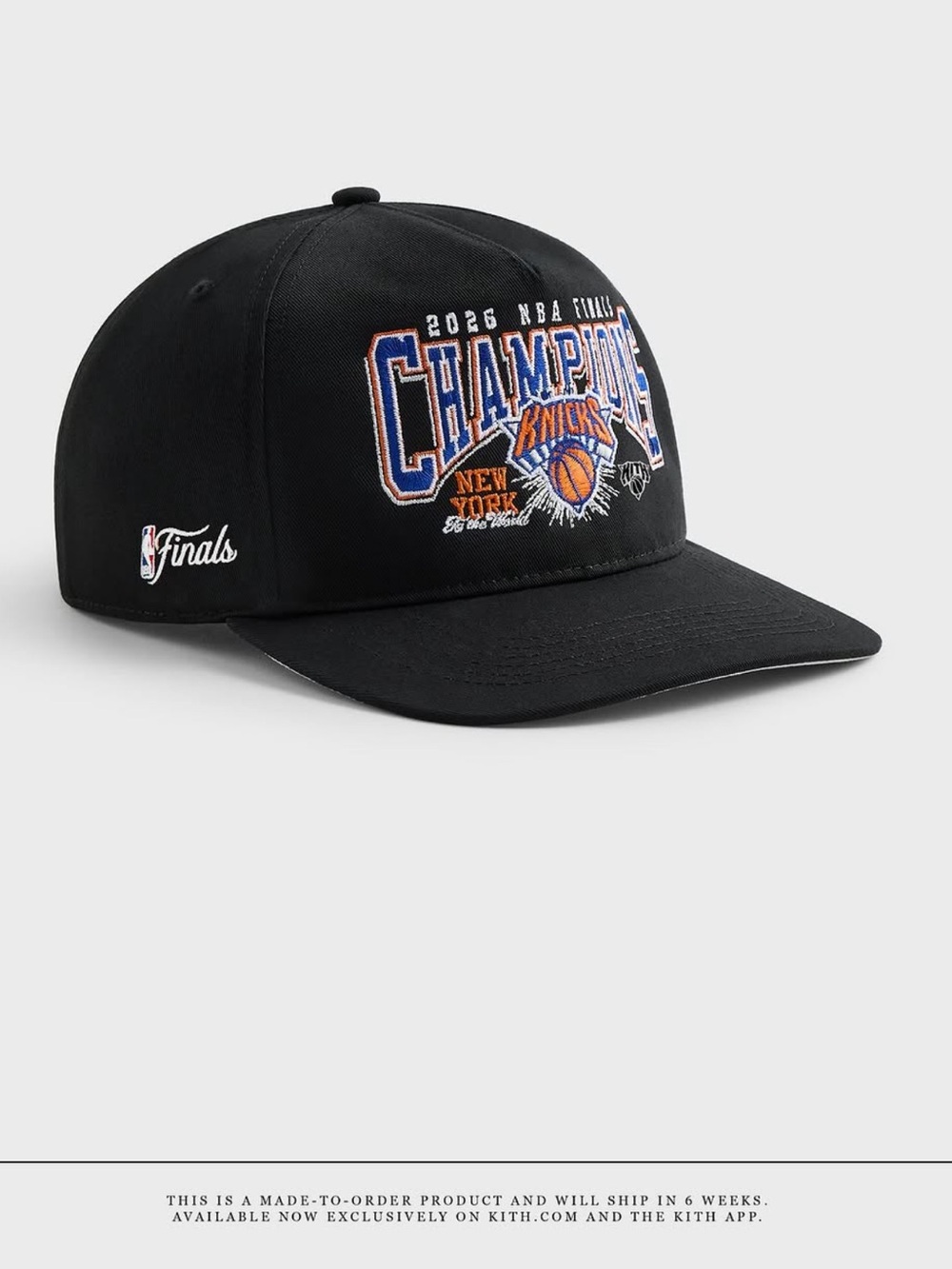 Kith Black New York Knicks Champions Hat